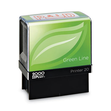 COSCO 2000PLUS® Green Line Message Stamp, Paid, 1 1-2 X 9-16, Red freeshipping - TVN Wholesale
